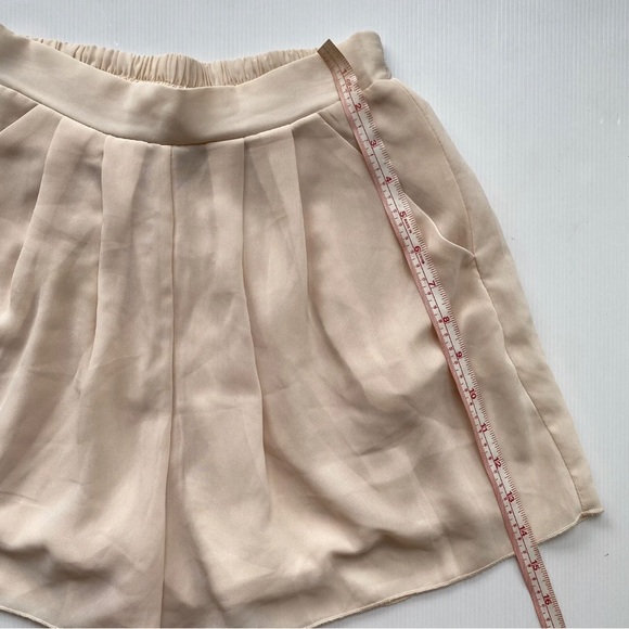 Barkins Shorts Blush Cream High Waisted Chiffon Pockets Casual Boho Size 6 XS - Picture 8 of 8